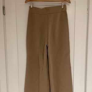ZARA KNIT WIDE LEG PANTS. NEVER WORN.